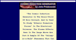 Desktop Screenshot of cosmicinductiongenerator.com